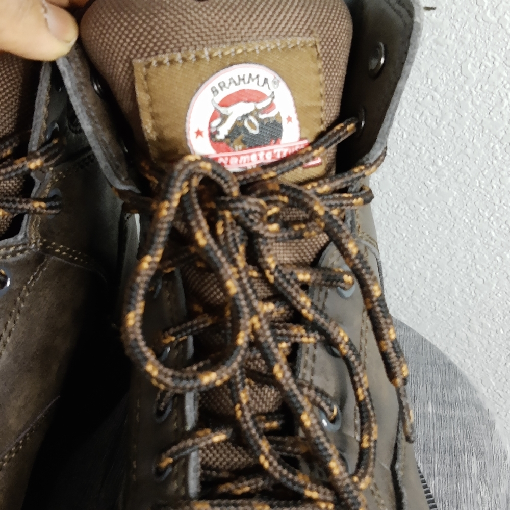 Brahma Brown Leather Steel Toe Work Boots - Picture 6 of 8